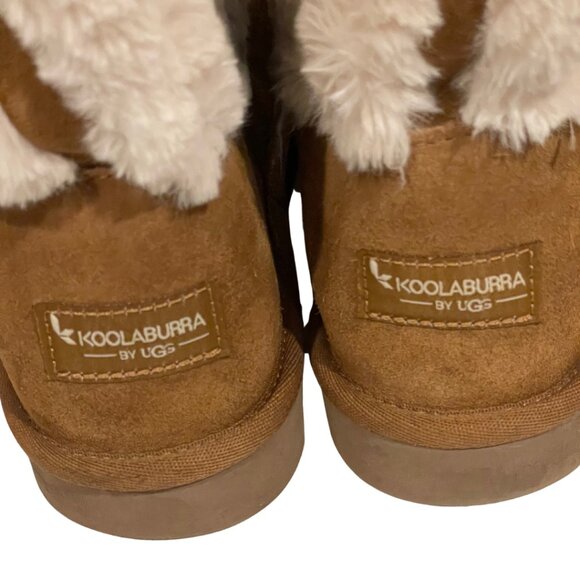 Koolaburra by UGG Aubrei Mini Booties Size 8 Women’s Brown Suede Faux Shearling - Picture 8 of 10
